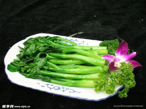 芥兰图片,清新翠绿，营养丰富的蔬菜佳品