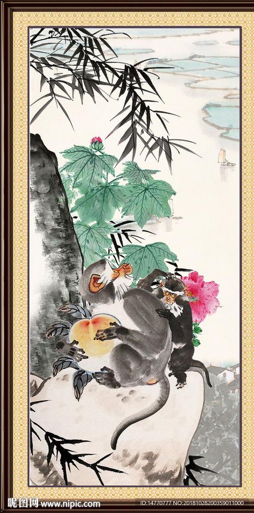 国画猴子图片大全,国画猴子图鉴赏析