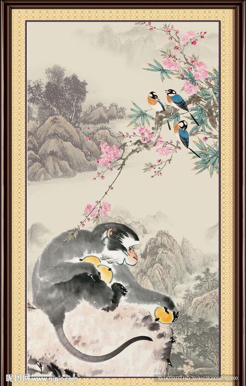 国画猴子图片大全,国画猴子图鉴赏析