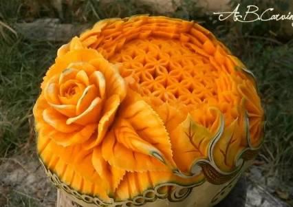 简单的南瓜雕刻图片,创意与艺术的完美结合