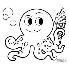 章鱼的简笔画图片大全